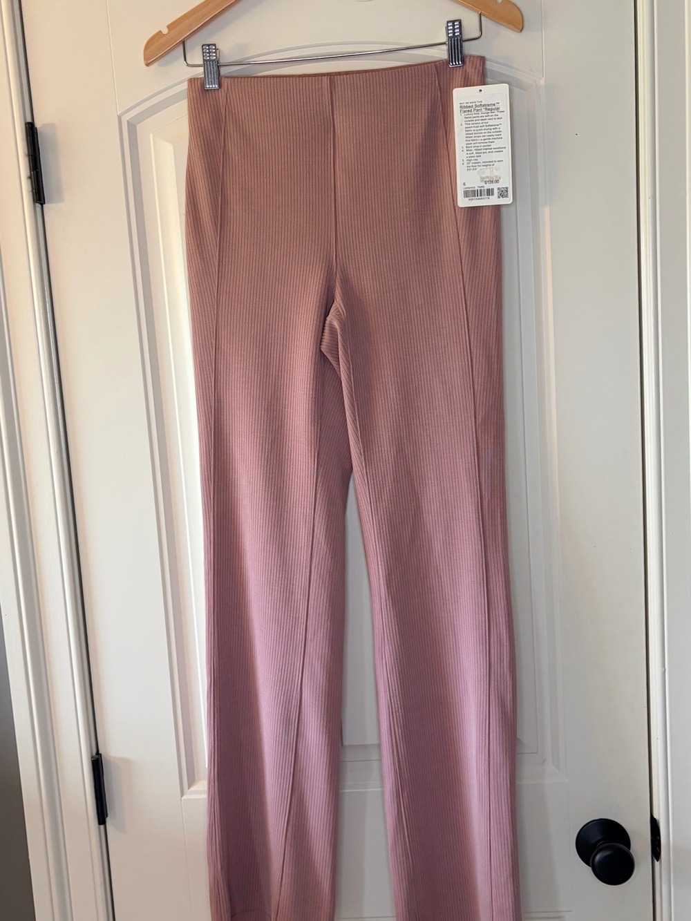 Lululemon Ribbed Softstreme Flared Pant Regular Twilight Rose